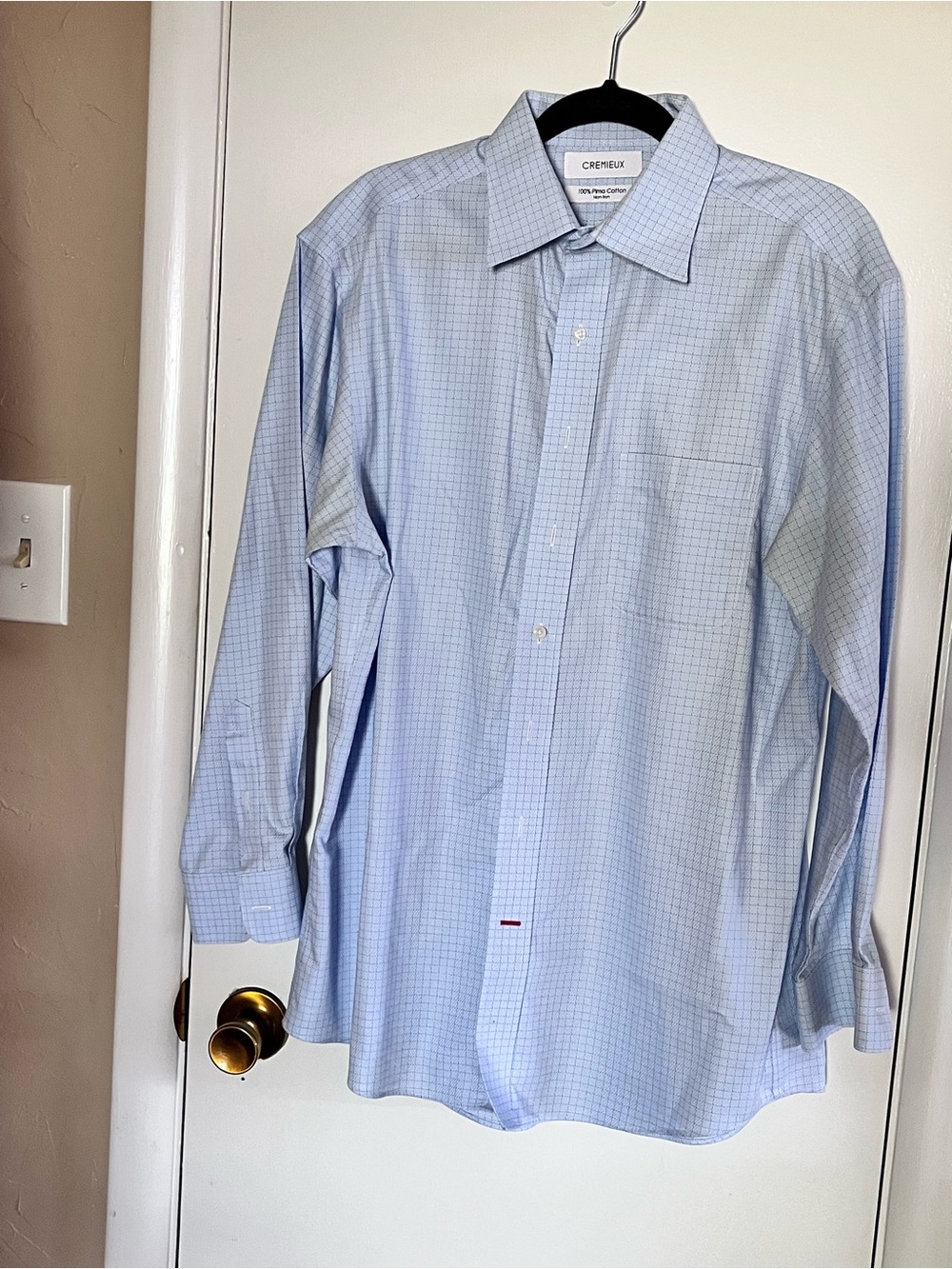 Daniel Cremieux Light Blue Micro-Check Men's Dress Shirt
